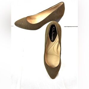 CL by Laundry 9 Workwear Pumps Faux Suede Heels in Medium Brown